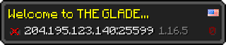 Userbar 320x64 in minecraft style for 204.195.123.140:25599