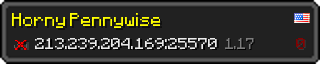 Userbar 320x64 in Minecraft-Stil für den Server 213.239.204.169:25570