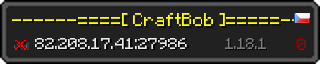 Userbar 320x64 in minecraft style for 82.208.17.41:27986