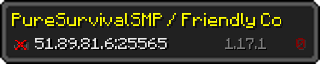 Userbar 320x64 in Minecraft-Stil für den Server 51.89.81.6:25565