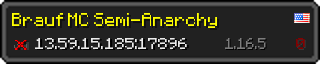 Userbar 320x64 in Minecraft-Stil für den Server 13.59.15.185:17896