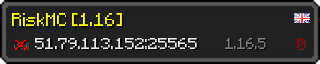 Userbar 320x64 in Minecraft-Stil für den Server 51.79.113.152:25565