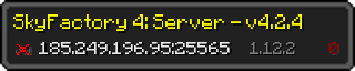 Userbar 320x64 in minecraft style for 185.249.196.95:25565