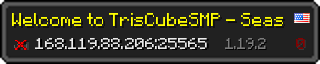 Userbar 320x64 in Minecraft-Stil für den Server 168.119.88.206:25565