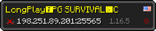 Userbar 320x64 in Minecraft-Stil für den Server 198.251.89.201:25565