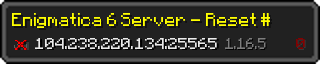 Userbar 320x64 in minecraft style for 104.238.220.134:25565