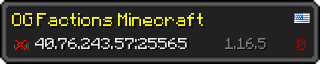 Userbar 320x64 in minecraft style for 40.76.243.57:25565