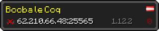 Userbar 320x64 in Minecraft-Stil für den Server 62.210.66.48:25565