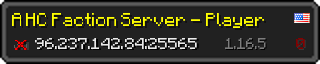 Userbar 320x64 in Minecraft-Stil für den Server 96.237.142.84:25565