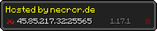 Userbar 320x64 in minecraft style for 45.85.217.32:25565