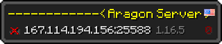 Userbar 320x64 in minecraft style for 167.114.194.156:25588