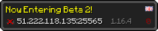 Userbar 320x64 in minecraft style for 51.222.118.135:25565