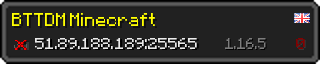 Userbar 320x64 in minecraft style for 51.89.188.189:25565