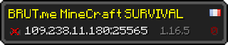 Userbar 320x64 in minecraft style for 109.238.11.180:25565