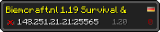 Юзербар 320x64 в стиле майнкрафт для сервера 148.251.21.21:25565