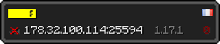 Userbar 320x64 in Minecraft-Stil für den Server 178.32.100.114:25594