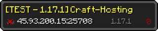 Userbar 320x64 in Minecraft-Stil für den Server 45.93.200.15:25708