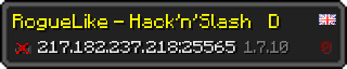 Userbar 320x64 in Minecraft-Stil für den Server 217.182.237.218:25565