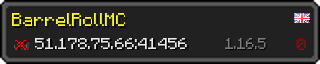 Userbar 320x64 in Minecraft-Stil für den Server 51.178.75.66:41456