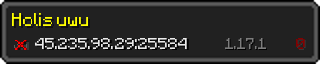 Userbar 320x64 in minecraft style for 45.235.98.29:25584