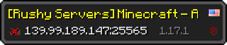 Userbar 320x64 in minecraft style for 139.99.189.147:25565