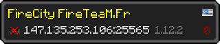 Userbar 320x64 in Minecraft-Stil für den Server 147.135.253.106:25565