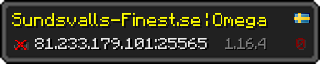 Userbar 320x64 in minecraft style for 81.233.179.101:25565
