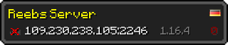 Userbar 320x64 in Minecraft-Stil für den Server 109.230.238.105:2246