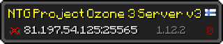 Userbar 320x64 in Minecraft-Stil für den Server 81.197.54.125:25565