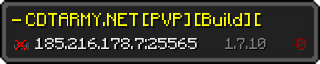 Userbar 320x64 in Minecraft-Stil für den Server 185.216.178.7:25565