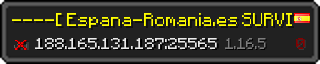 Userbar 320x64 in Minecraft-Stil für den Server 188.165.131.187:25565