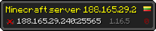 Userbar 320x64 in minecraft style for 188.165.29.240:25565