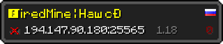 Userbar 320x64 in minecraft style for 194.147.90.180:25565