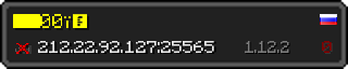 Userbar 320x64 in Minecraft-Stil für den Server 212.22.92.127:25565