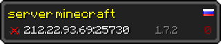 Userbar 320x64 in Minecraft-Stil für den Server 212.22.93.69:25730