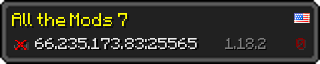 Userbar 320x64 in Minecraft-Stil für den Server 66.235.173.83:25565