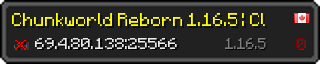 Userbar 320x64 in Minecraft-Stil für den Server 69.4.80.138:25566