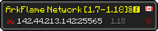 Userbar 320x64 in Minecraft-Stil für den Server 142.44.213.142:25565