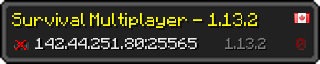 Userbar 320x64 in Minecraft-Stil für den Server 142.44.251.80:25565