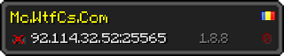 Userbar 320x64 in minecraft style for 92.114.32.52:25565