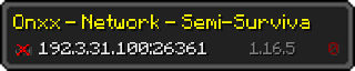 Userbar 320x64 in Minecraft-Stil für den Server 192.3.31.100:26361