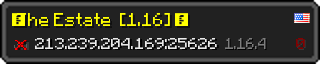 Userbar 320x64 in Minecraft-Stil für den Server 213.239.204.169:25626