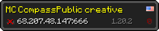 Userbar 320x64 in Minecraft-Stil für den Server 68.207.48.147:666