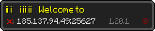 Userbar 320x64 in minecraft style for 185.137.94.49:25627