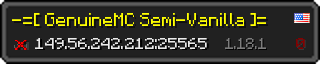 Userbar 320x64 in minecraft style for 149.56.242.212:25565