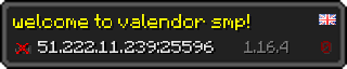 Userbar 320x64 in Minecraft-Stil für den Server 51.222.11.239:25596