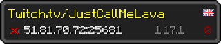 Userbar 320x64 in minecraft style for 51.81.70.72:25681