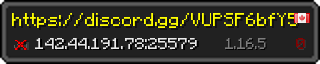 Userbar 320x64 in minecraft style for 142.44.191.78:25579