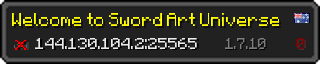 Userbar 320x64 in Minecraft-Stil für den Server 144.130.104.2:25565