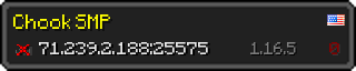 Userbar 320x64 in minecraft style for 71.239.2.188:25575